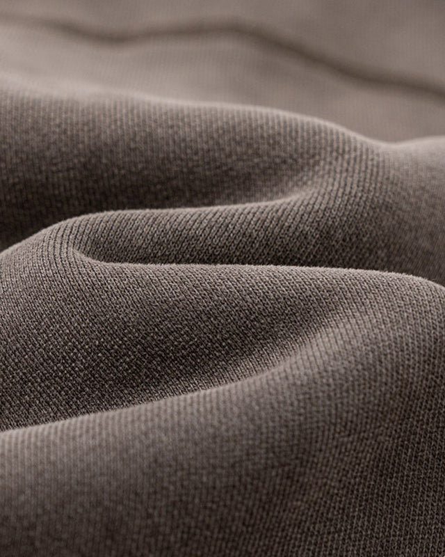 DISTRESSED FLEECE ZIP-HOODIE CHARCOAL