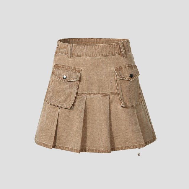 CARGO UTILITY MINI-SKIRT KHK
