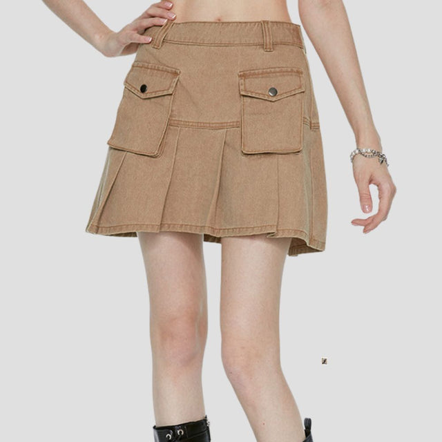 CARGO UTILITY MINI-SKIRT KHK