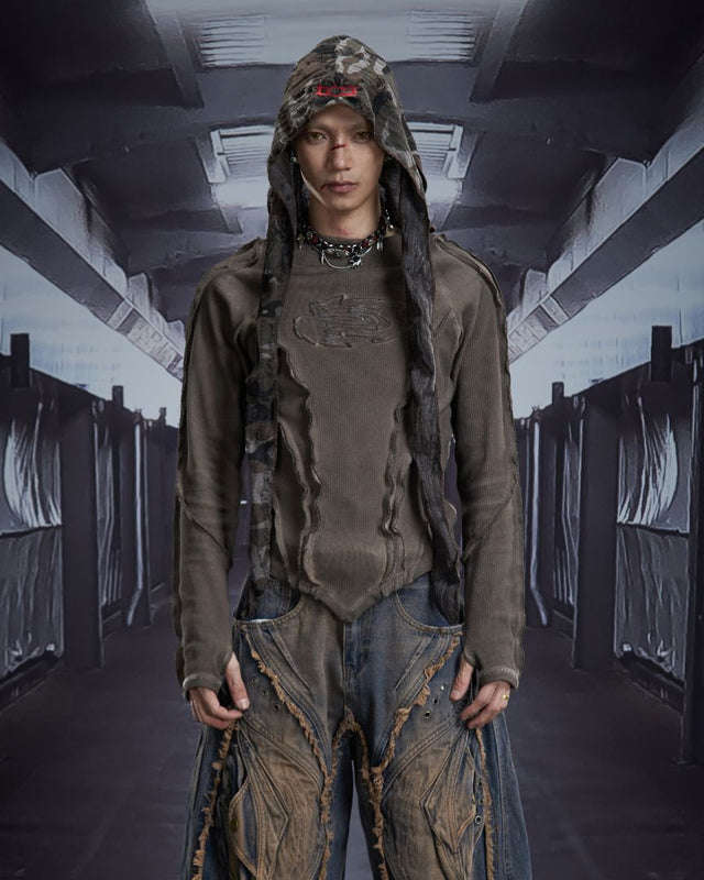 DISTRESSED MUD WASH DENIM EARTH