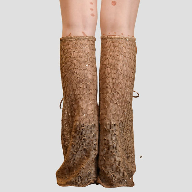 EROSION KNIT PU-HYBRID LEG-WARMERS