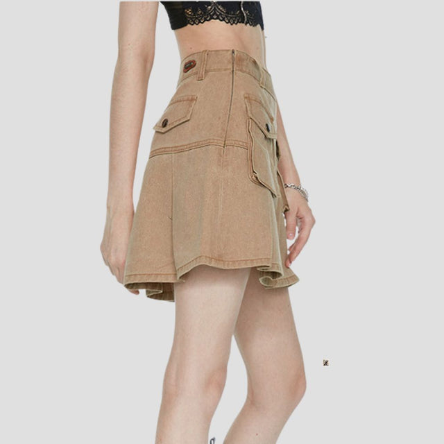CARGO UTILITY MINI-SKIRT KHK