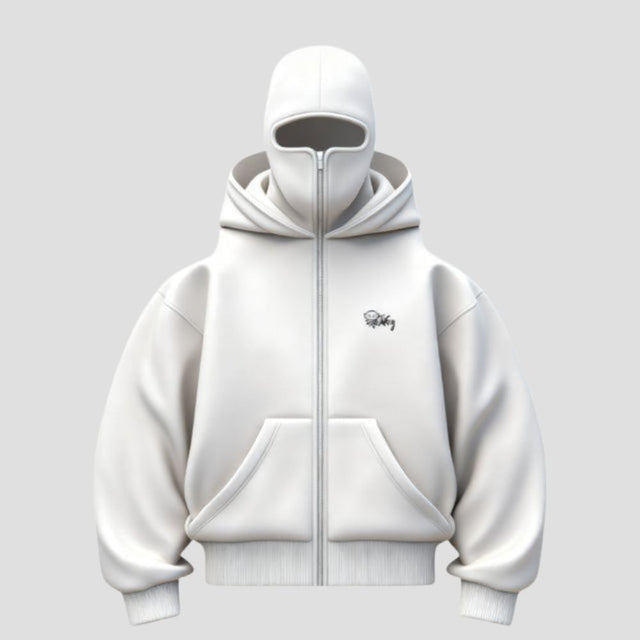 DOUBLE MASK HOODIE: CHARCOAL