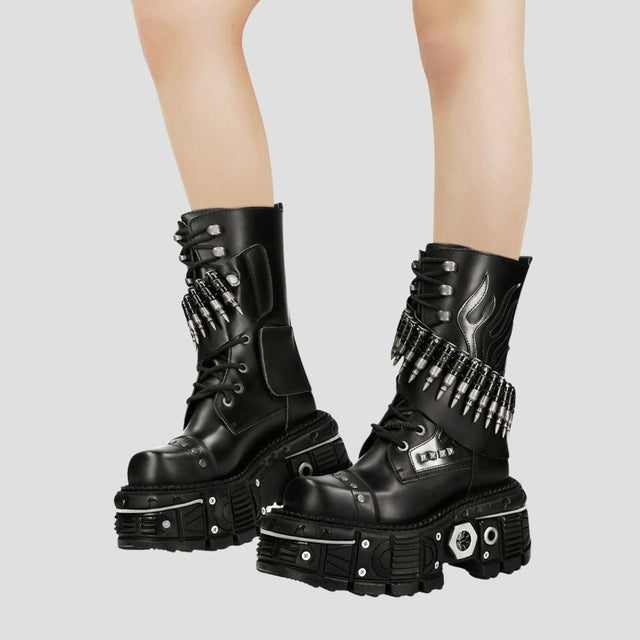 ONYX-BULLET "RENEGADE" PLATFORM BOOTS