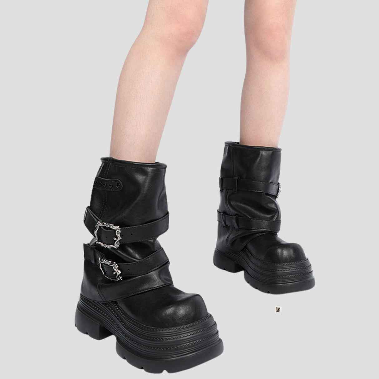 SLOUCHY BIKER PANT-BOOTS BLK