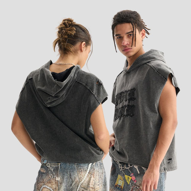 BOXY HOODED TEE VEST