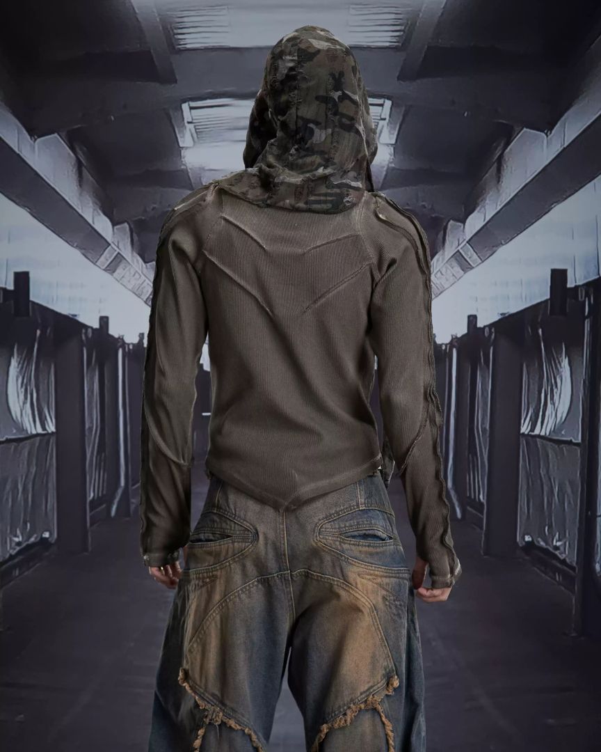 DISTRESSED MUD WASH DENIM EARTH