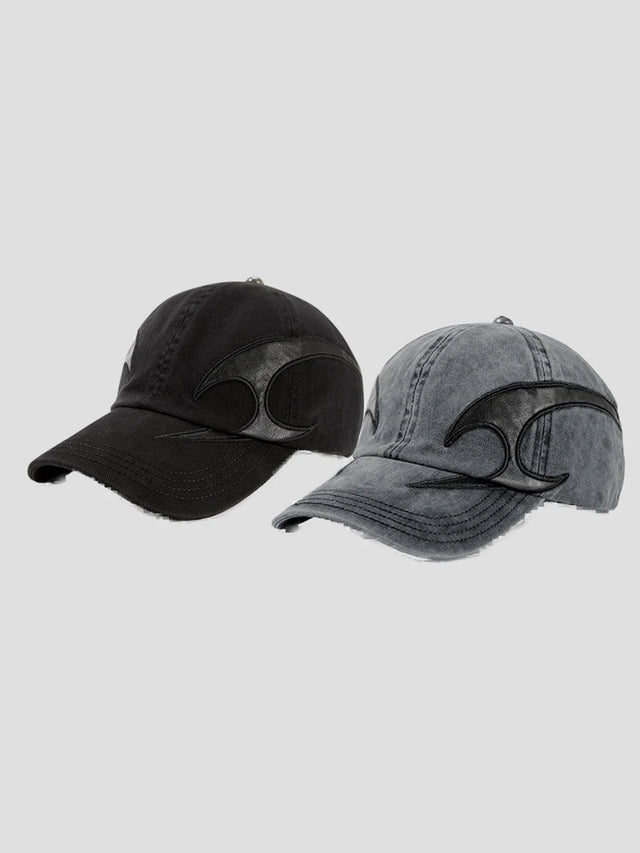 None Unit Arc Panel Washed Baseball Cap in gray color comparison view