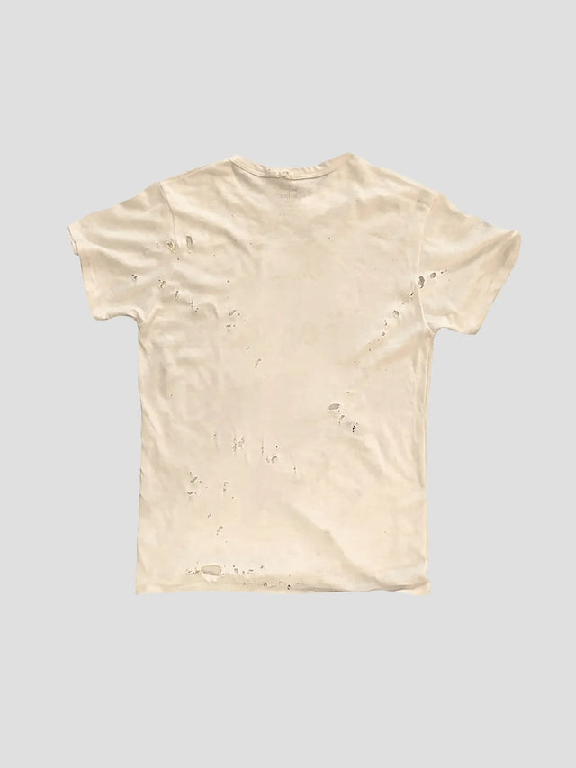 None Unit Gothic Cross Distressed Tee in white product back view
