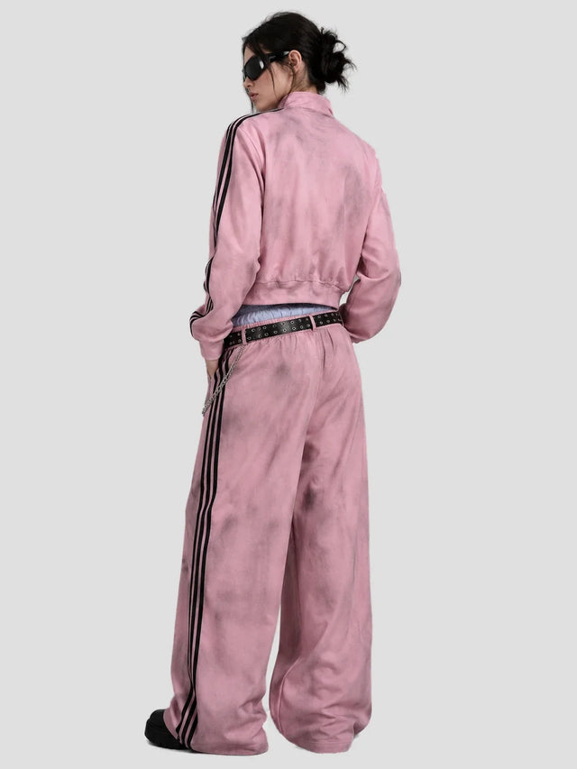 None Unit Pink Ash Track Separates in pink model back view