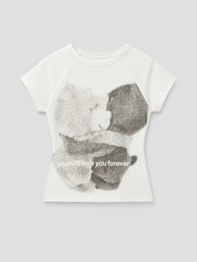 None Unit Static Portrait Raglan Tee in white product front view