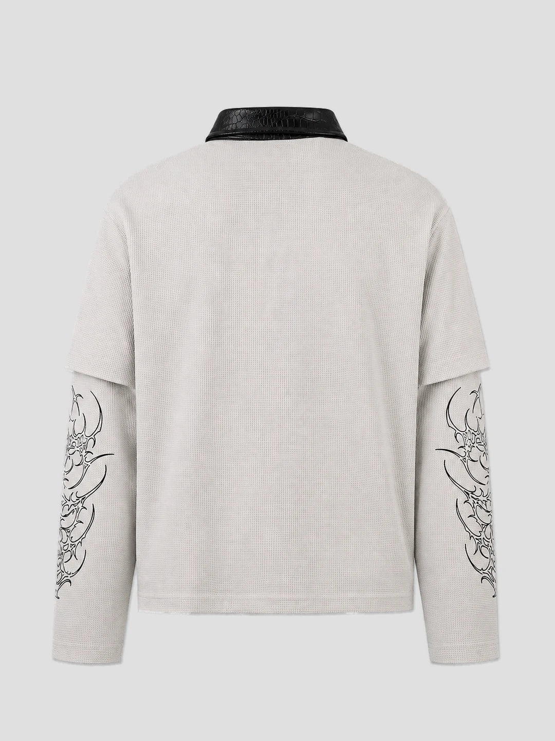 None Unit Thorn Verse Layered Polo in apricot product back view