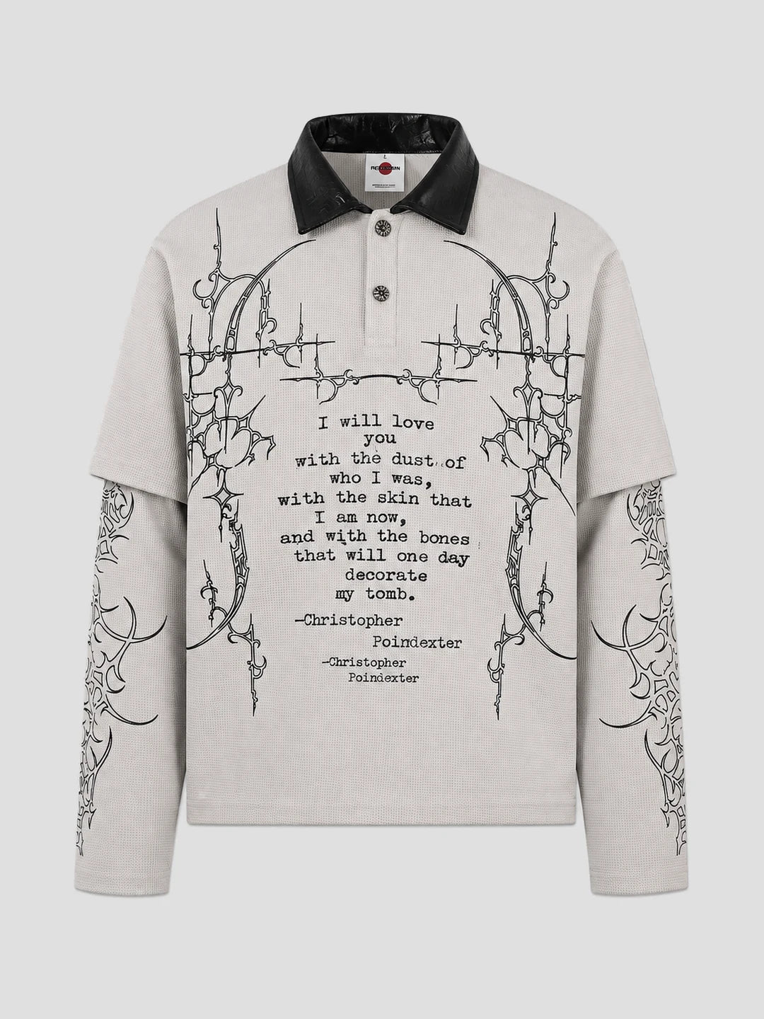 None Unit Thorn Verse Layered Polo in apricot product front view