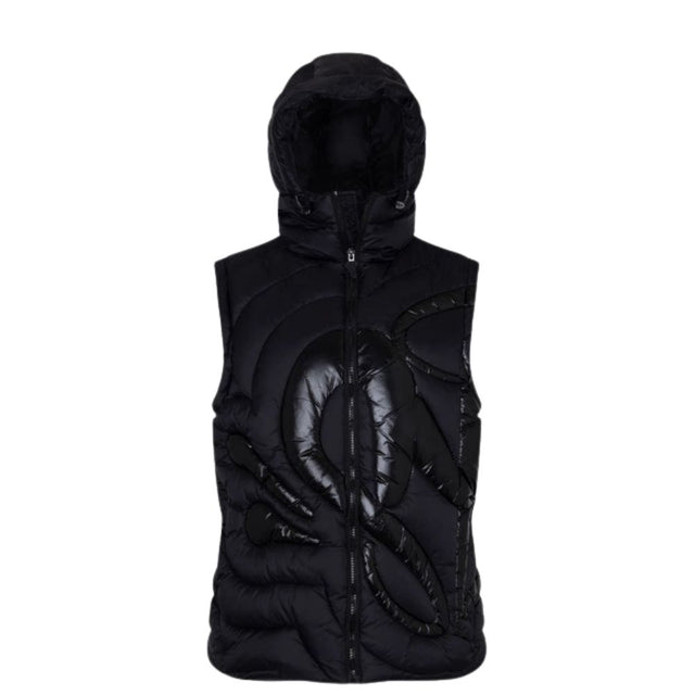 Dark Wave Quilted Hooded Vest