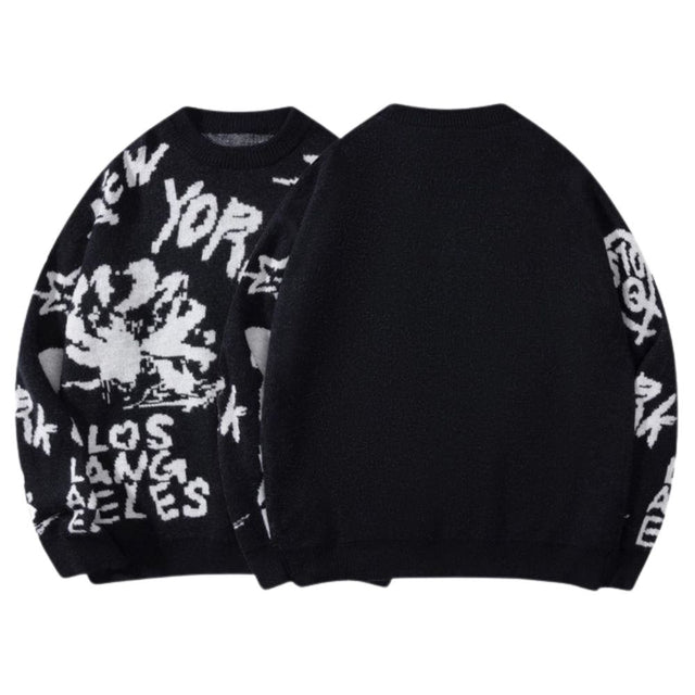 Vintage Skull Jacquard Sweater