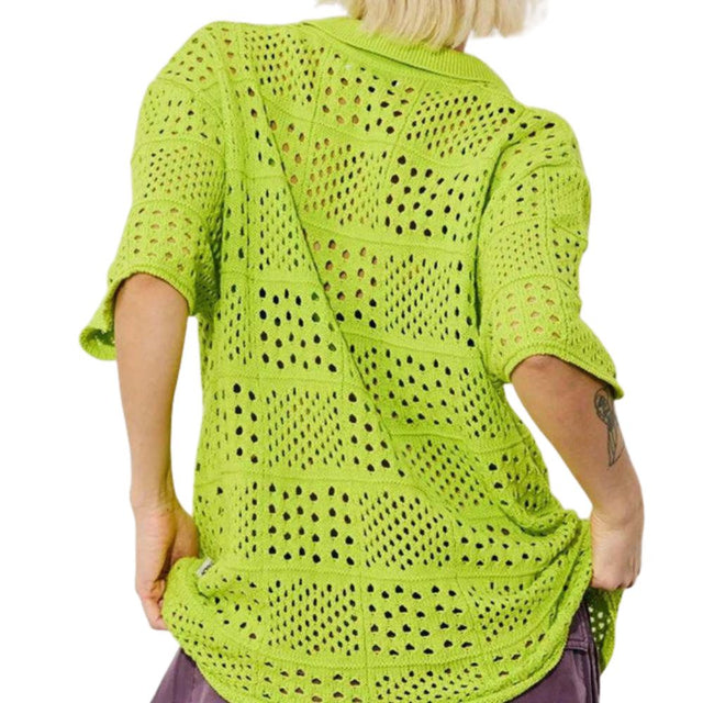 Perforated Knit Dopamine Shirt