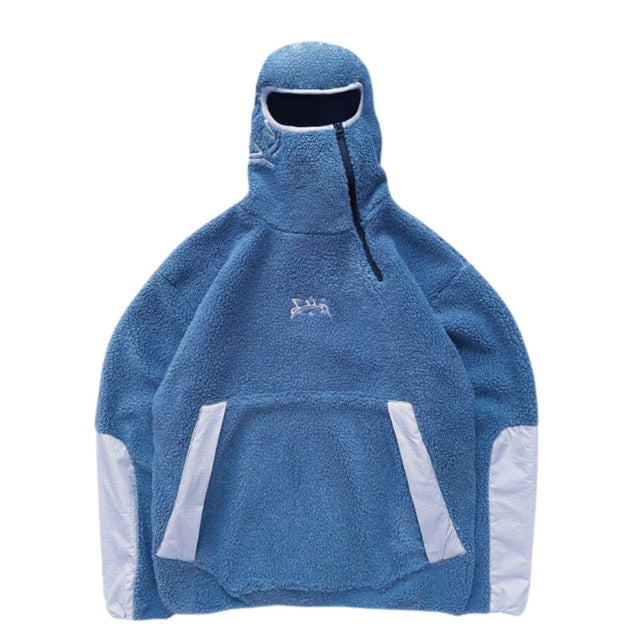 High Neck Fleece Pullover Hoodie