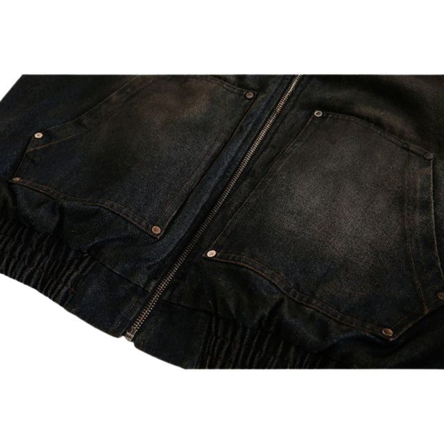 Vintage Distressed Hooded Jacket