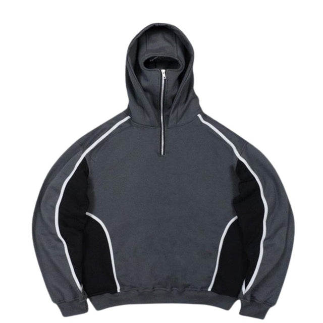 Contrast Panel Full Face Hoodie