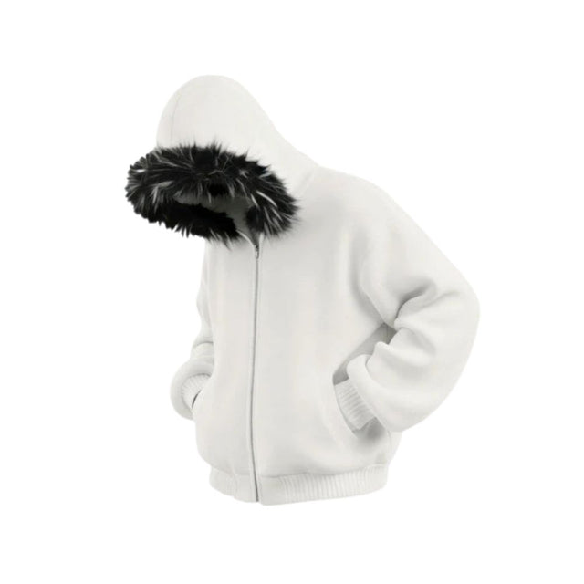 Fur Collar Cozy Hoodie