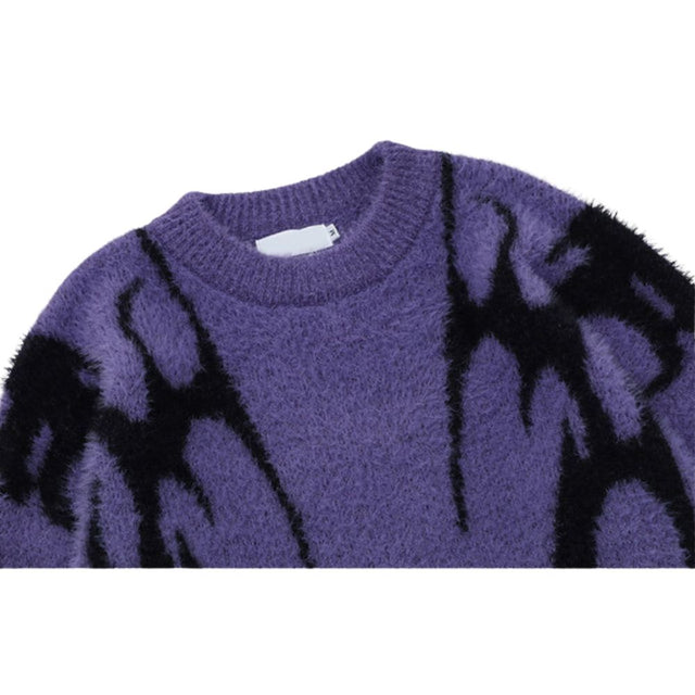 Crewneck Mohair Knit Sweater