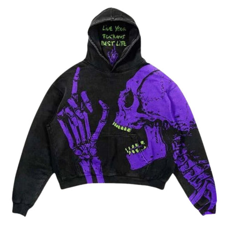 Graphic Print Hooded Sweatshirt