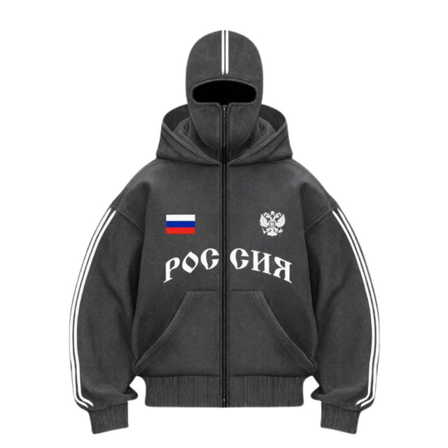 Double-Hood Letter Hoodie