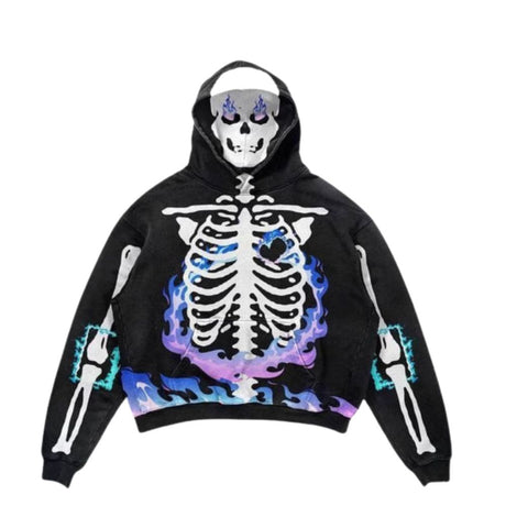 Smoking Skull Graphic Hoodie