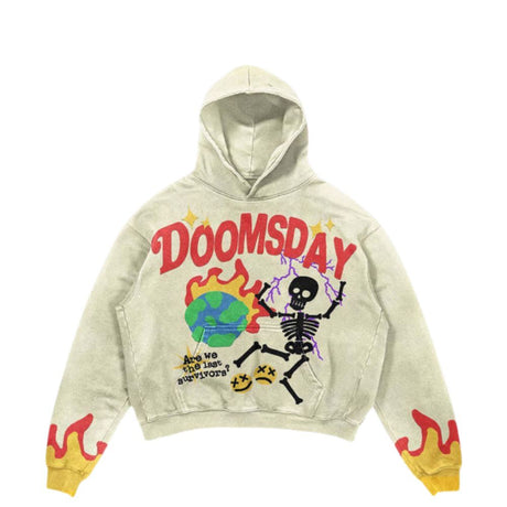 Skull Art Printed Hoodie