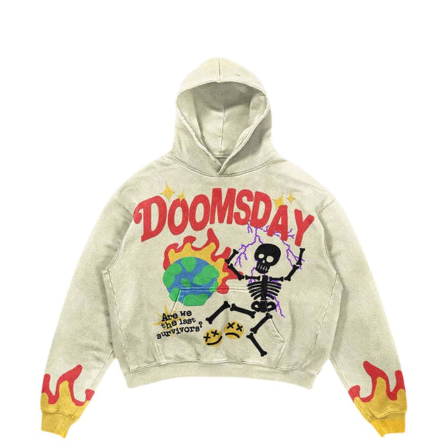 Skull Art Printed Hoodie