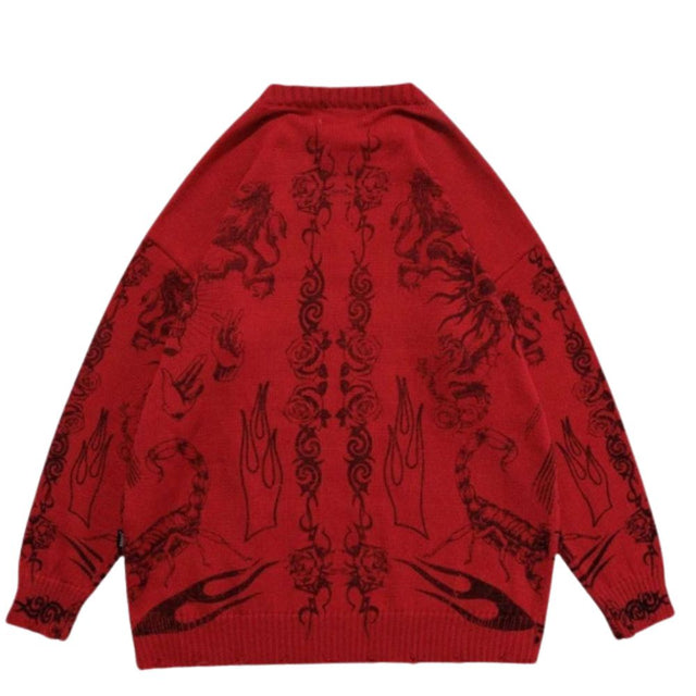 Dark Gothic Graphic Sweater