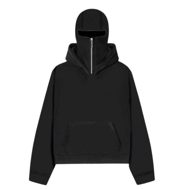Solid Color Double Hood Hoodie
