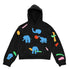 Unisex Cartoon Print Fleece Hoodie