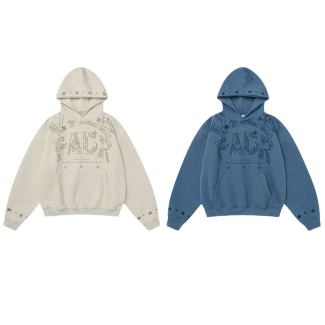 Hoodie mit Sternenstickerei