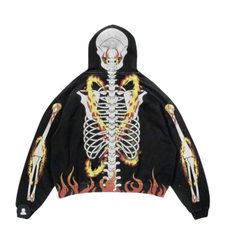 Smoking Skull Graphic Hoodie