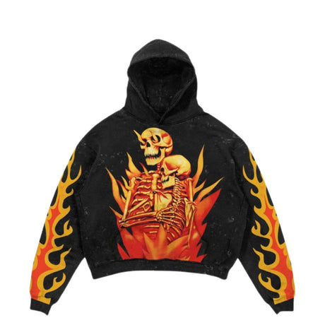Skull Art Printed Hoodie