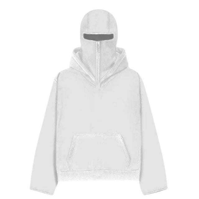 Solid Color Double Hood Hoodie