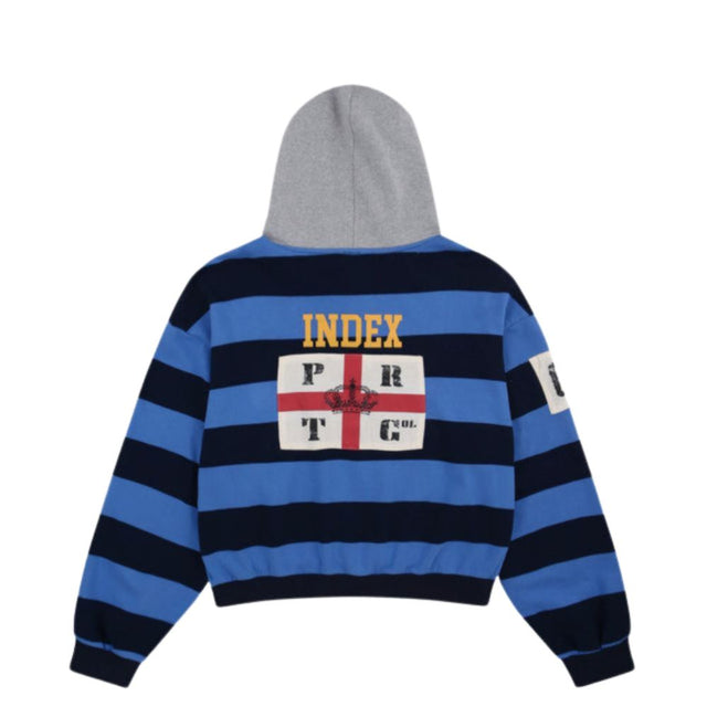 Striped Color-Block Hoodie