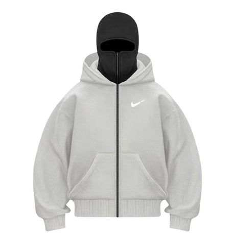Unique Double-Hood Zipper Hoodie