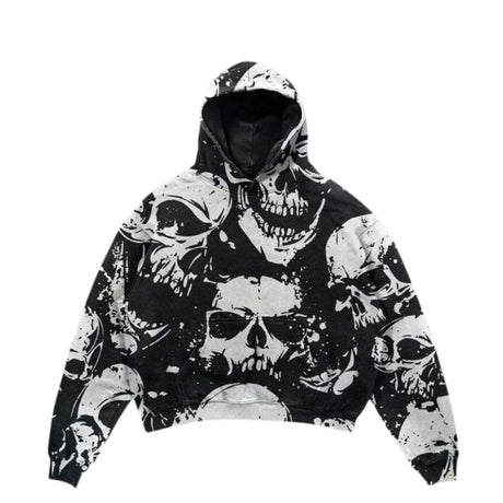 Skull Art Printed Hoodie