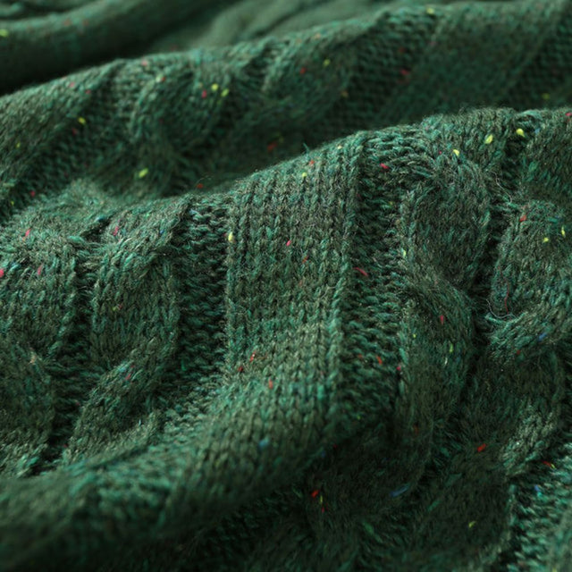 Suéter de punto desgastado liso