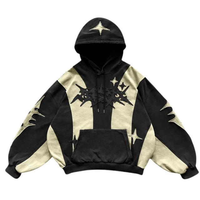 Streetwear Y2K Patchwork Hoodie