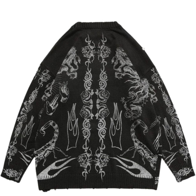 Dark Gothic Graphic Sweater