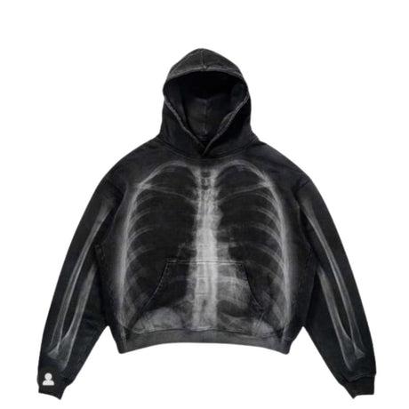 Smoking Skull Graphic Hoodie