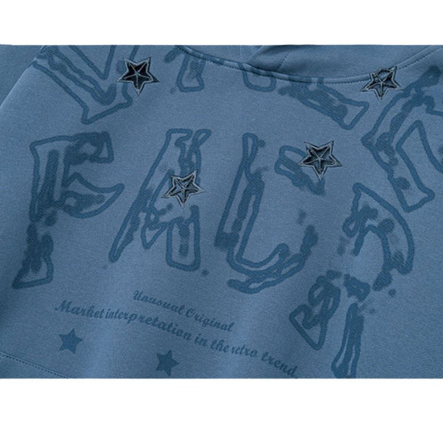 Hoodie mit Sternenstickerei