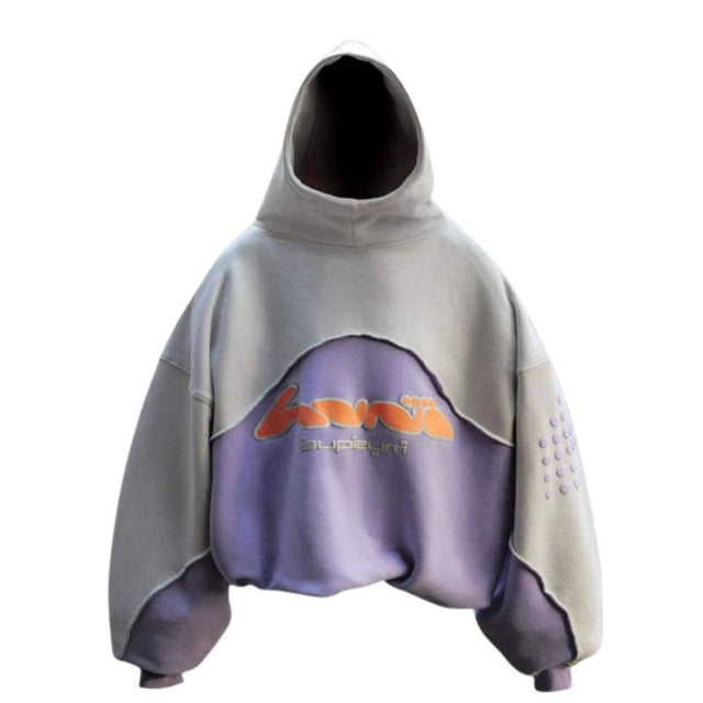 Hoodie mit Patchwork-Schaumstoffdruck