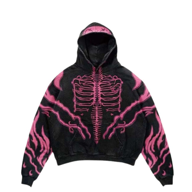 Smoking Skull Graphic Hoodie