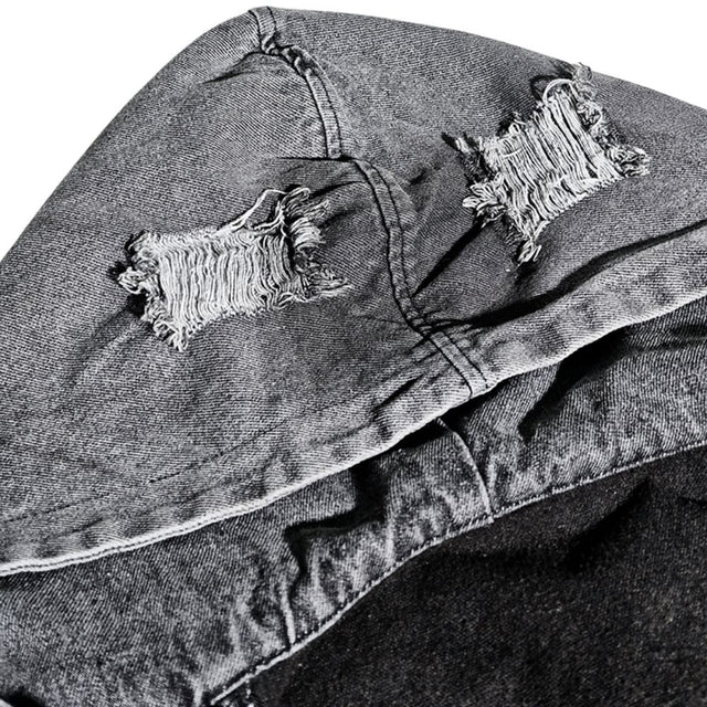 Deconstructed Layered Distressed Leather Jacket