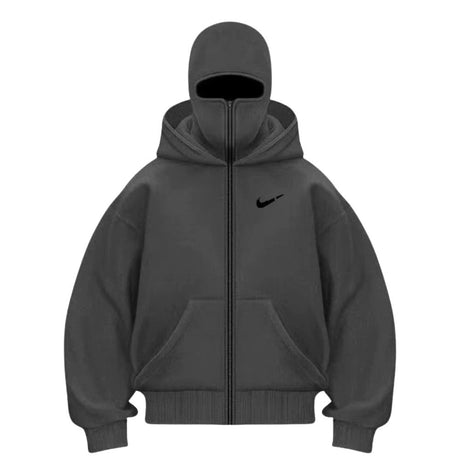 Unique Double-Hood Zipper Hoodie