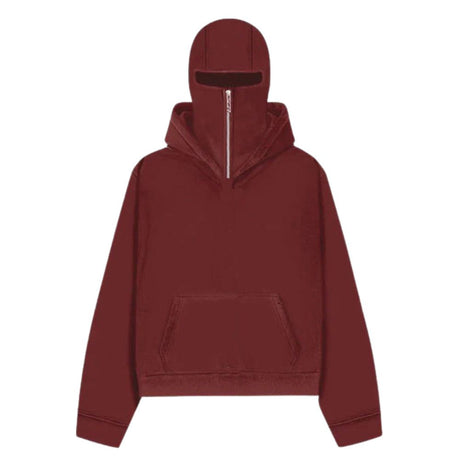 Solid Color Double Hood Hoodie